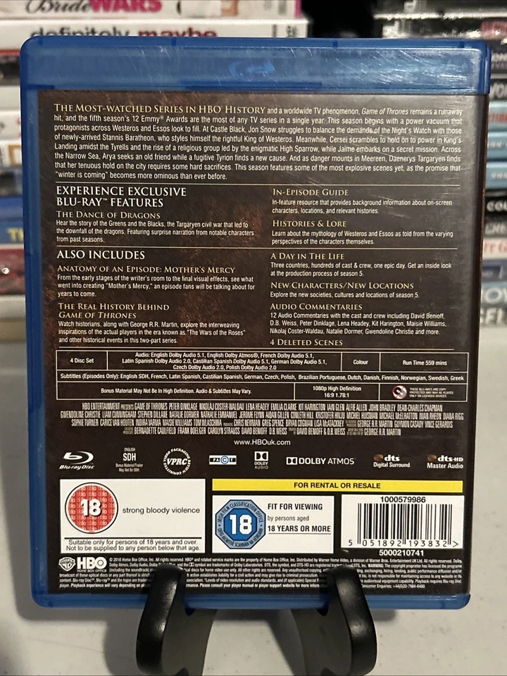 Game of Thrones: Season 5 [Blu-ray] [2015] [Region Free] BUY 3 Get 1 FREE Foto 2 de 4