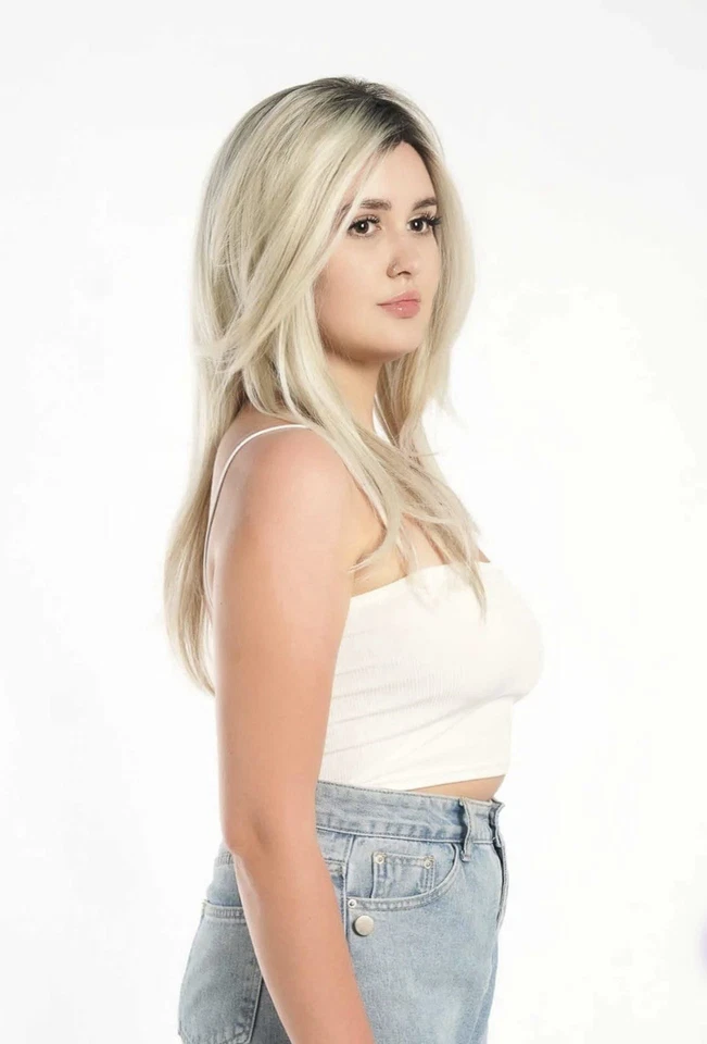 JBEXTENSION SARAH MONO monofilamento completo 22 polegadas cor loira mono completo - Imagem 2 de 4