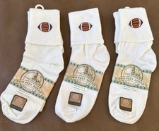 Girls Boys Game day Bobby Socks with Football Anklet USA Applique Child Lot Of 3
