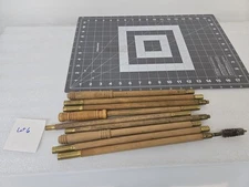 Vintage Wood and Brass Muzzleloading Firearm Ramrod Cleaning Rod lot 3 shotgun