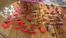 LOT of 70 Vintage Auburn Rubber Farm Animals 1950s Turkey Bear Etc All Colors