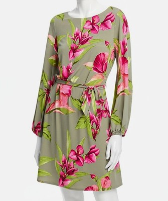 Tommy Bahama Women's Green Lavish Blooms Short Dress Size L