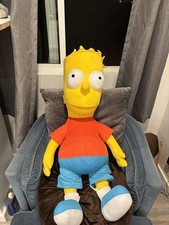 Giant 3ft Bart Simpson Plush Doll - Jumbo Large Stuffed Toy - Rare Collectible