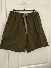 Columbia Men's Mountaindale Nylon Hiking Cargo Shorts Belted Elastic Waist L