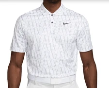 NIke Victory + Men's Golf Polo Shirt FQ1134-100 White/Steel Various Sizes