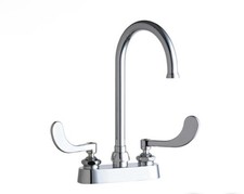 Chicago Faucets Deck-mounted manual faucet with 4" centers 895-317GN2FCXKABCP