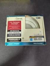 New Patriot Lighting 4" Recessed Light LED White Trim Frosted Dimmable