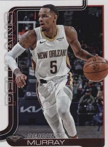 2025-26 Topps Chrome Dejounte Murray Gold Auto /50 New Orleans