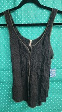 Free People Intimately Black Lace Cami Top Sz S Sheer MRSP 30