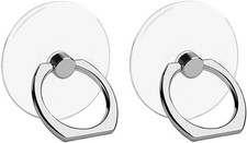 Transparent Phone Ring Holder Stand 2 Pcs, 360  Rotation Cell