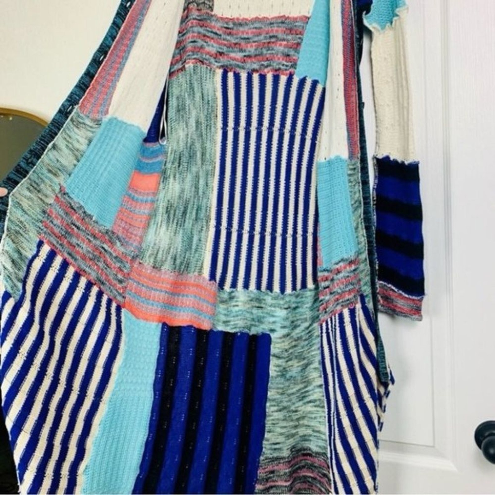 Freepeople Multicolor Patchwork Long Cardigan siz… - image 6