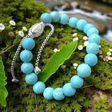 DAVID YURMAN Spiritual Bead Ball Bracelet Sterling Silver with Turquoise