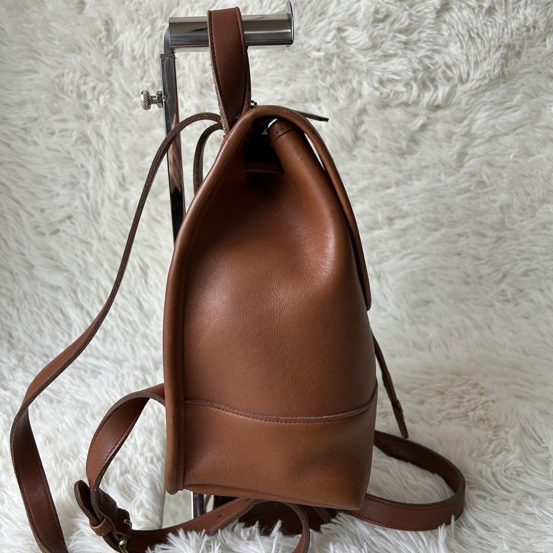 Vintage Coach Backpack Turnlock Charm Brown Leather From