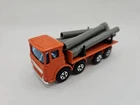 Lesney Matchbox Pipe Truck No 10 Superfast Orange Complete England Clean