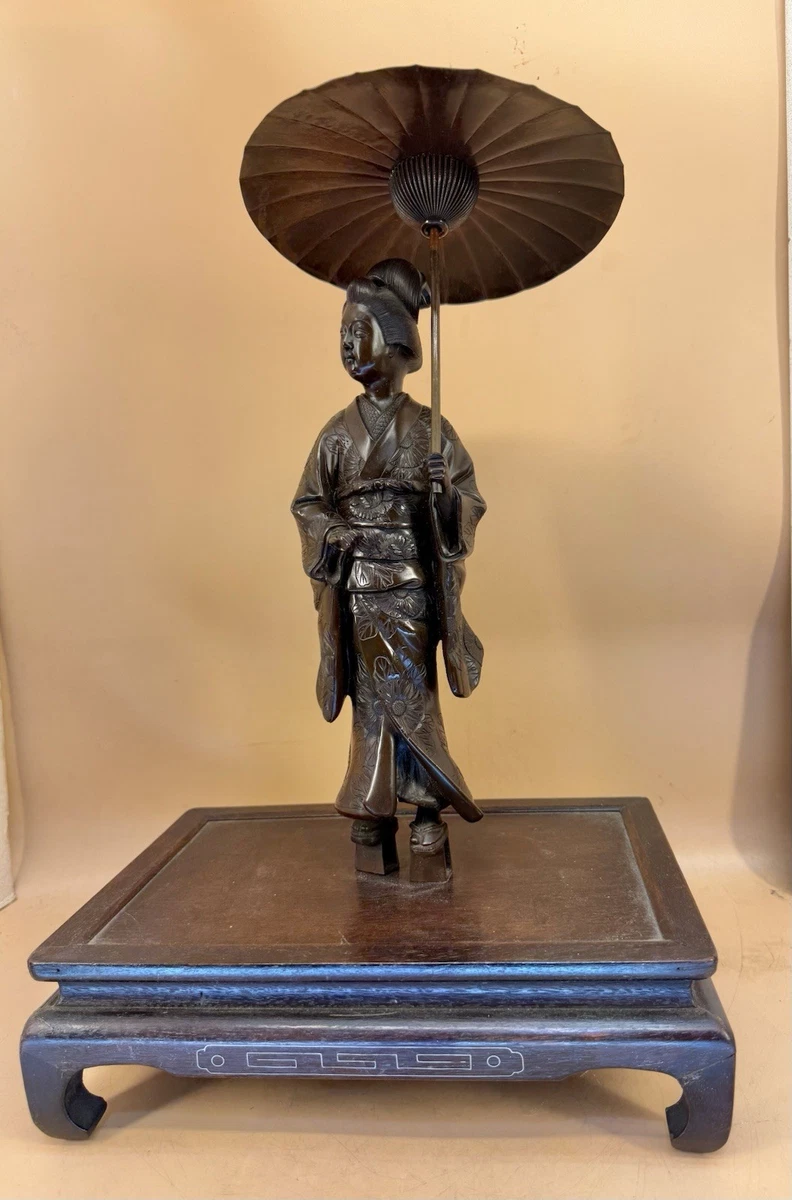 银色日本古董雕像| eBay
