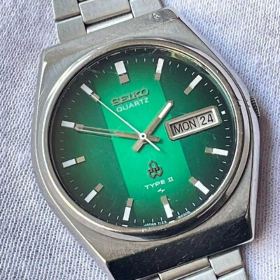 セイコー クォーツ 腕時計 グリーン TYPE II 7123-8080 セイコー クオーツ タイプⅡ グリーン 7123-8080 1978年製