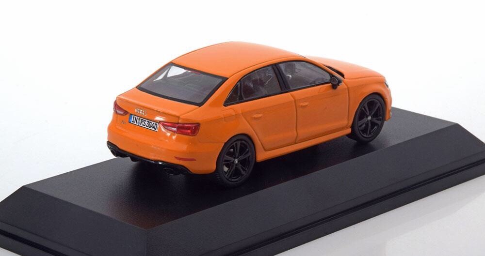 AUDI RS 3 RS3 A3 8V 2018 SOLAR ORANGE SALOON LIMOUSINE 1:43 AUDI RS 3 RS3 A3 8V 2018 SOLAR ORANGE SALOON LIMOUSINE 1:43