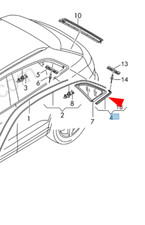 Lunette arrière Audi Q3