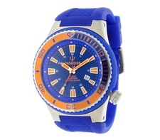 POSEIDON Orologio da Polso Uomo XL, Analogico, Data, 15 Bar, Cinturino in Silicone, UP00609 Blu