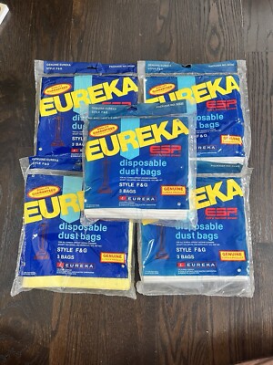 5 Packs Of Genuine Eureka ESP Style F & G Disposable Dust Bags 52320 15 Bags