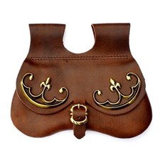 Mittelalter Nierentasche Gürteltasche mit Beschlag Ledergürteltasche LARP Tasche