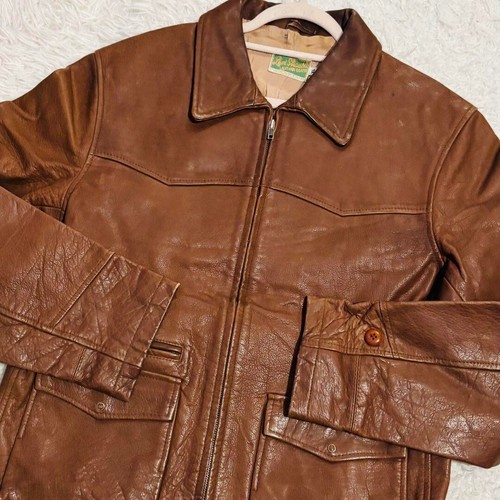 Levis Vintage Clothing LVC Menlo Leather Jacket Brown Size XL Made in Portugal - Picture 5 of 9