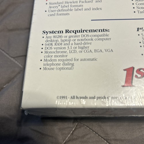 1st Act Contact Management Software Dos Version 1991 Brand New - Picture 7 of 8
