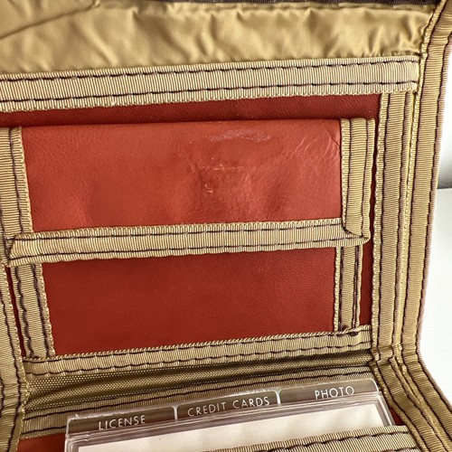 NEW Vintage Princess Gardner Genuine Lambskin Leather Trifold Wallet Orange NWT - Picture 6 of 8