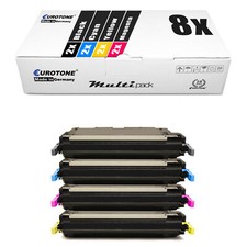 8x Eurotone Eco Cartridge Replaces HP C9730A C9731A C9732A C9733A 645A