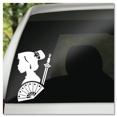 6'' Disney Princess Mulan w/ Fan & Sword Vinyl Decal Sticker
