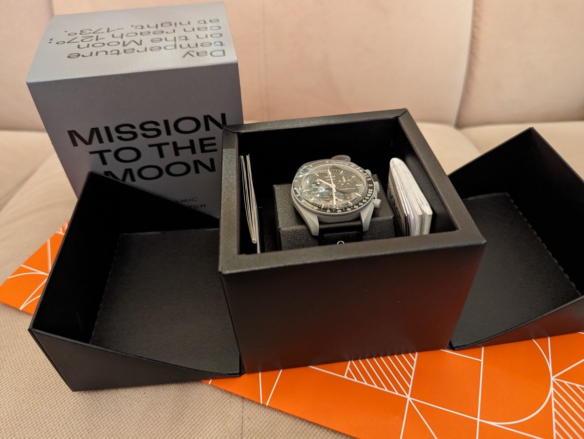 OMEGA Speedmaster Moonswatch クォーツ OMEGA x Swatch Speedmaster MoonSwatch Men's Black Watch - SO33M100