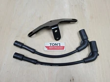 Ton's Harley Sportster Coil Relocation kit with Black Spark plug wires 07+ V1