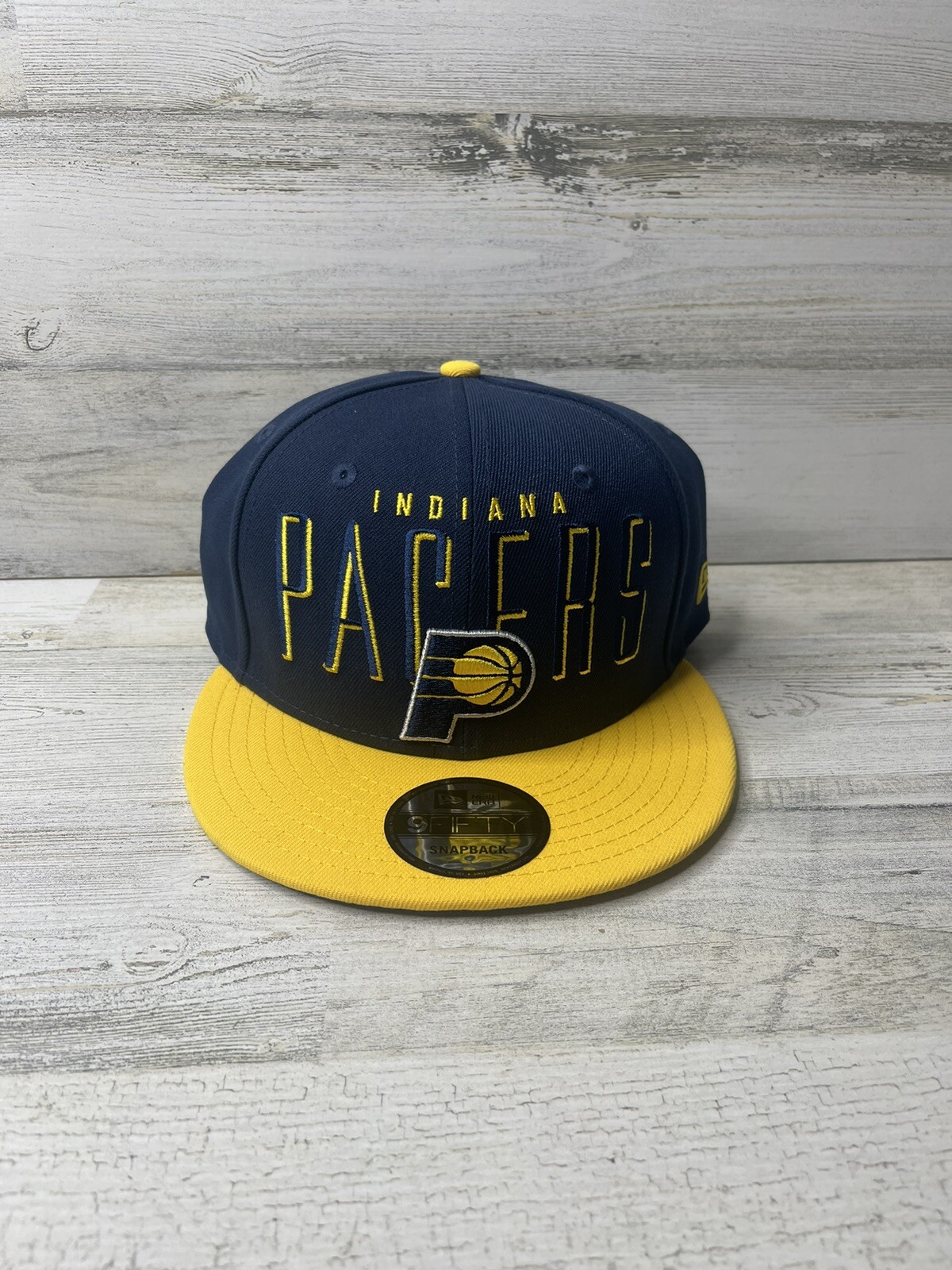 New Era Indiana Pacers 9FIFTY Snapback Hat Cap Adjustable Blue /Yellow NBA NEW!
