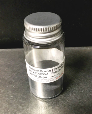 Tantalum Powder | 99.9% Purity | 1-5 Micron Particle Size - 25 gm