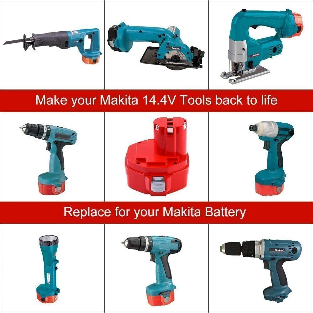 2x 4800mAH für Makita 14.4V Ni-MH Akku PA14 1420 1422 1433 1434 