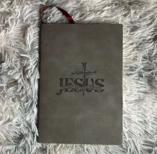 Faux Leather Jesus Notebook Journal Christian Gifts - Picture 3 of 5