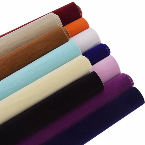 Tela de terciopelo autoadhesiva hágalo usted mismo forro lazos de papel joyería cajones forros arte artesanía - Imagen 12 de 30
