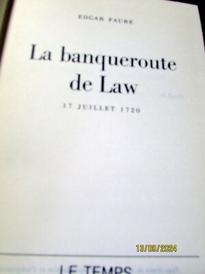 FAURE EDGAR LA BANKROUTE DE LAW 1978