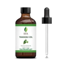 SVA Tamanu Oil 4oz (118ml) Premium Carrier w Dropper for Skin Care, Hair & Scalp