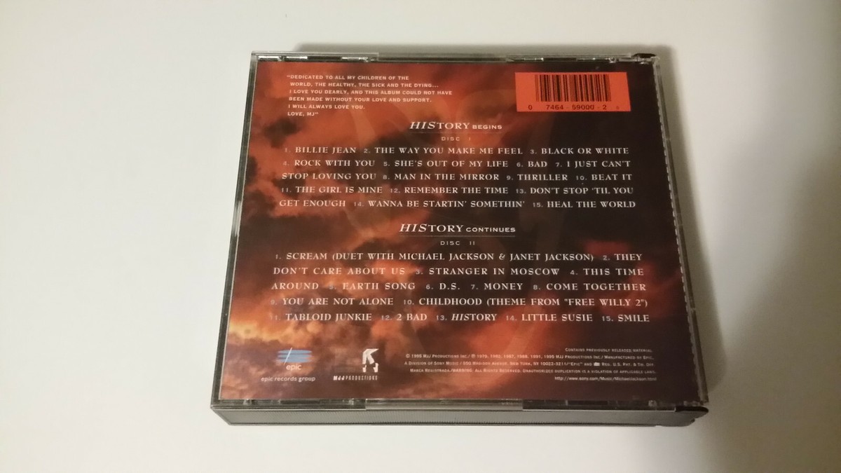 Michael Jackson History 2 CD Set 1995 Past Present and Future Book