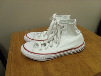 white high top converse youth size 4