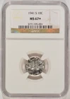 1941-S Mercury Silver Dime 10c NGC MS67+ Plus Holder 3771195-001