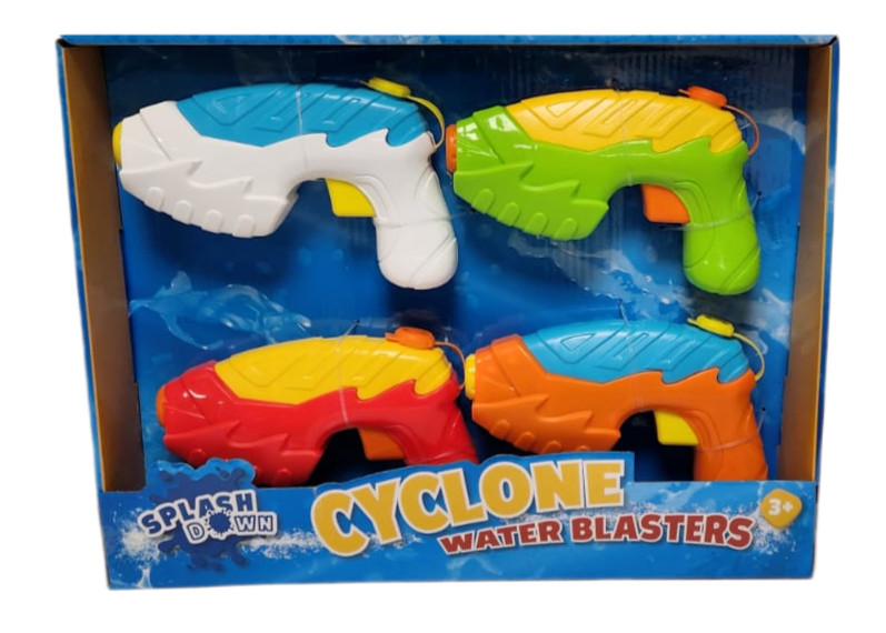Paquete divertido de verano 4 ciclones salpicaduras agua bláster juguete exterior agua batalla conjunto