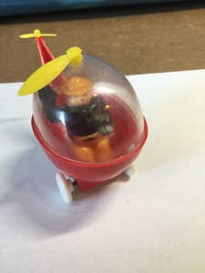 Vintage-Small-Smokey-The-Bear-In-Plastic-Toy-Helicopter-By-Multiple-Toys