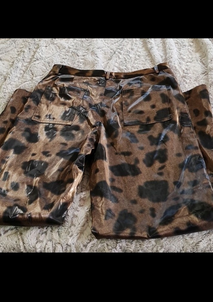Leopard Print Double Lined Statement Pants Size M… - image 6