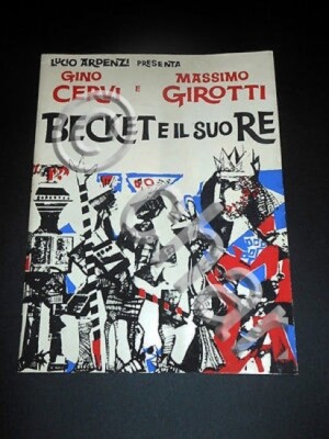 Theaterbroschüre - Becket und sein König 1960 - Gino Cervi und Massimo Girotti 