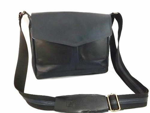 BORSA/BORSELLO A TRACOLLA DA UOMO IN PELLE,TOMMY MINI DENIM 🇮🇹 MADE IN ITALY - Picture 2 of 6