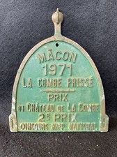 CHEVAUX PLAQUE CONCOURS HIPPIQUE 2éme Prix Château De La Combe Prissé Macon 1971