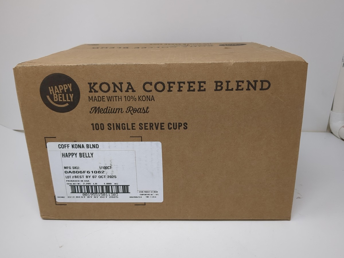 Happy Belly Medium Roast Coffee Pods, Kona Blend, Keurig 2.0 K-cup 100ct |  eBay