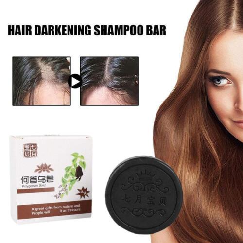1*Organic Soap Hair Darkening Shampoo Bar Gray Hair Reverse Essence UK P5X4